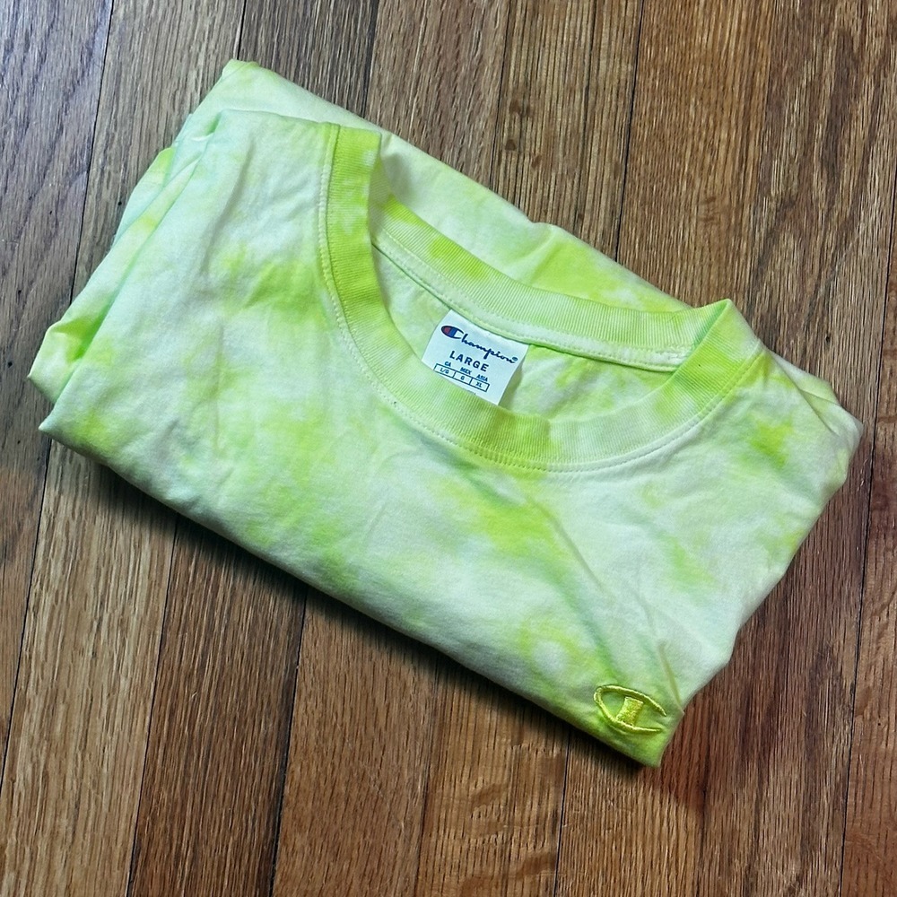 Champion Crush Dye T Shirt Mens Size L Classic Tie Dye Speciality Summer NWT